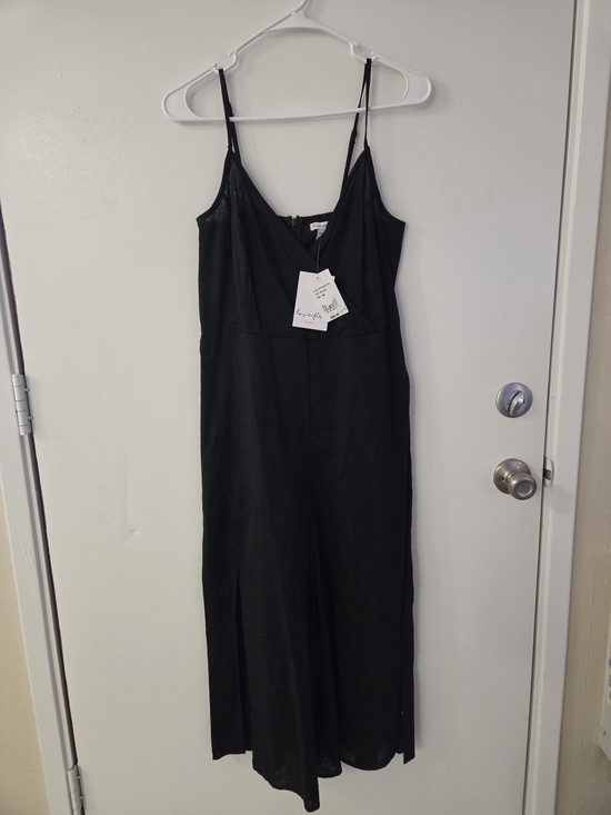 love, Fire Pants - NWT Love Fire Black Open Romper